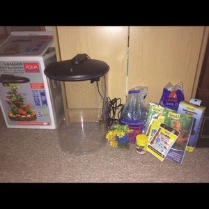 3 gallon Aquarium + fish care essentials